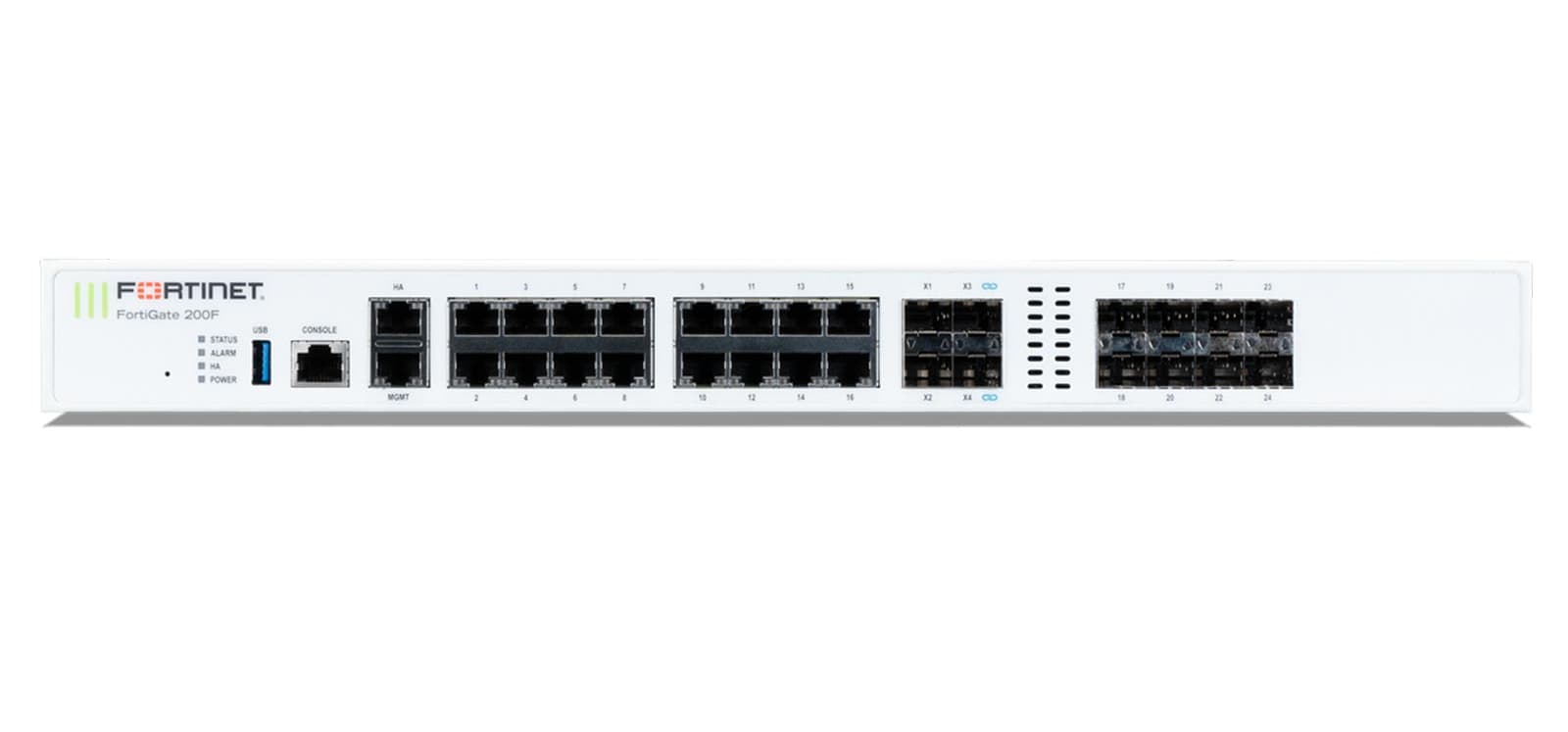 Межсетевой экран Fortinet FortiGate 200F, 12x GE RJ45, 4x 10GE SFP+, 4x GE RJ45/SFP shared media