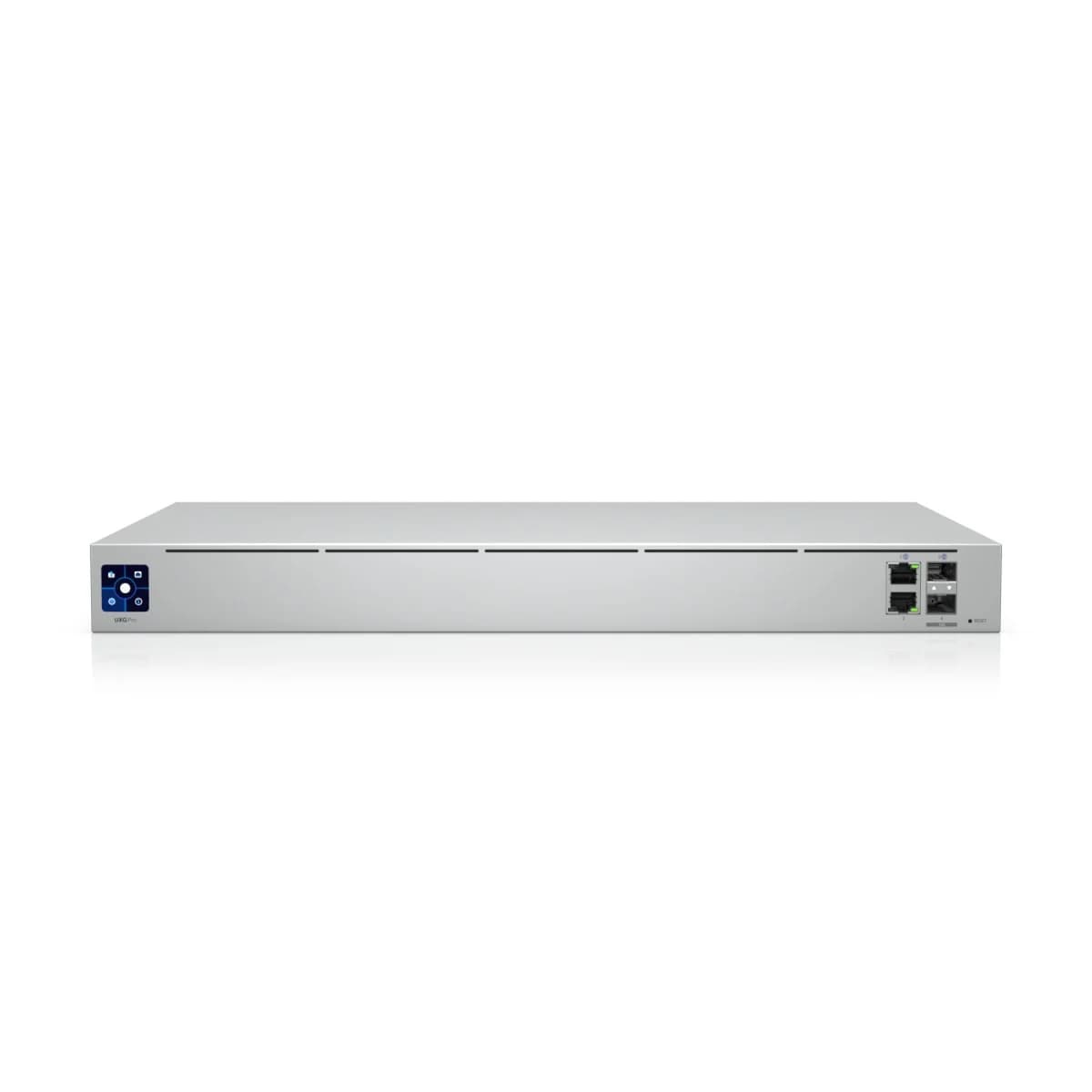 Маршрутизатор Ubiquiti UniFi UXG-Pro, 1.7 ГГц 4-ядерный процессор, 2 ГБ DDR4, 1.3" сенсорный экран, 2×10G SFP+ WAN/LAN, 2×1G RJ45 WAN/LAN, DPI, IPS/IDS, многоуровневый межсетевой экран