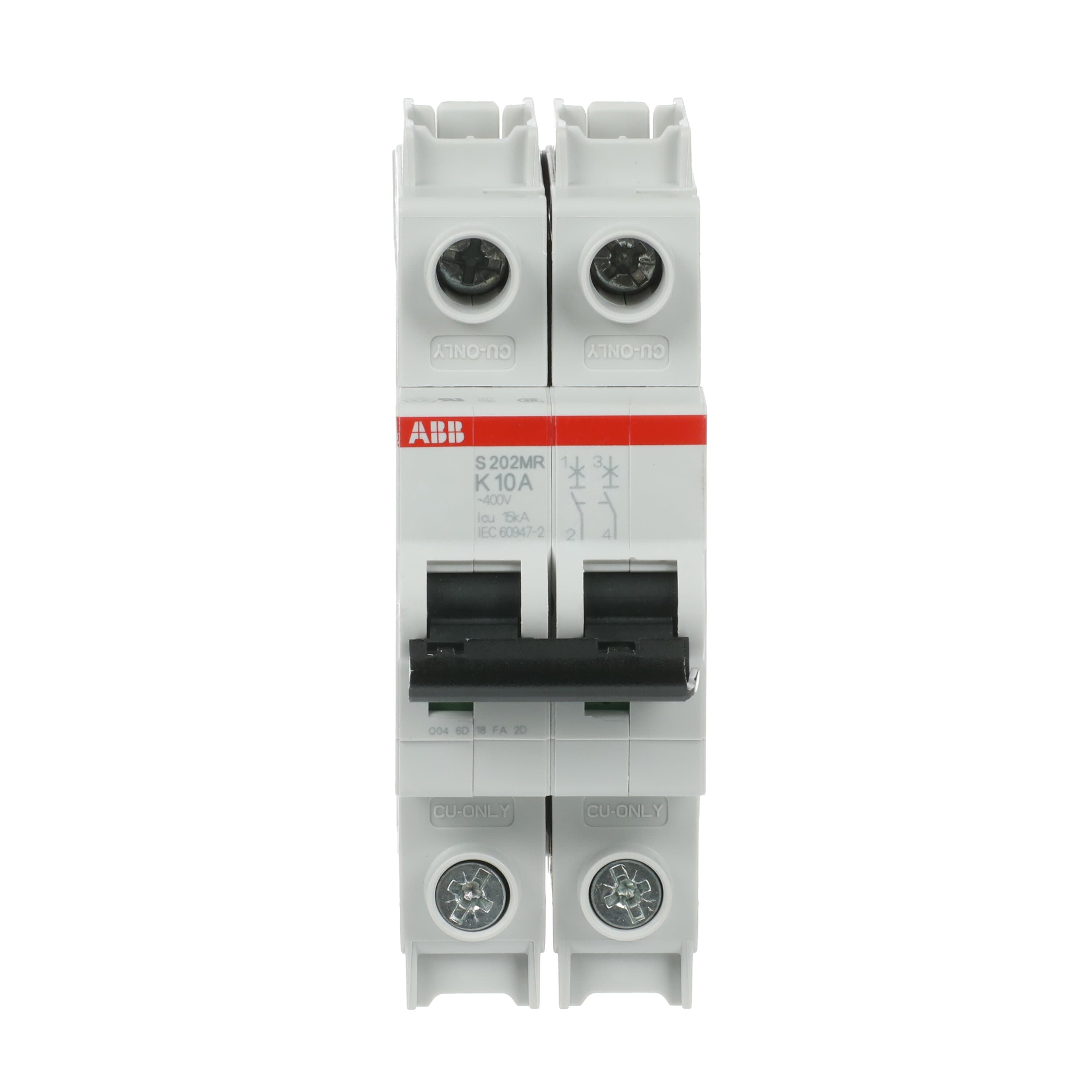 Автоматический выключатель ABB S202MR-K10 2CDS272437R0427, 10 А, 1 полюс, характеристика K, 230 В
