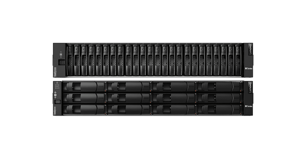 Система хранения данных Lenovo 7Y68 DE240S с 2x 7.68TB SSD и 22x 2.4TB HDD