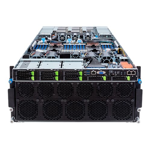 Сервер GIGABYTE G593-SD0 2x8468 32x64GB DDR5 2x1.92TB SSD 4x7.68TB 2x10Gb/s 8x400GbE 6x3000W