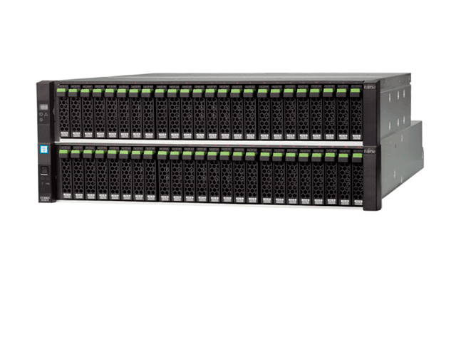 Система хранения Fujitsu ETAEADF ET DX1/200S5 с двумя модулями ввода-вывода и 24 SSD по 7TB