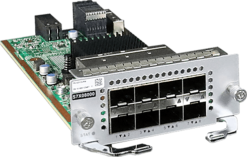 Карта расширения Huawei Interface Card S7X08000 (02312URW-002), 8 портов 10GE SFP+ или 2 порта 25GE SFP28 (только порты 1 и 2 поддерживают 25GE)