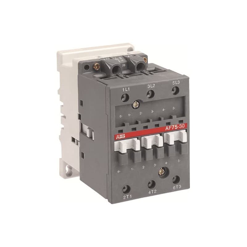 Контактор ABB 1SBL41 1SBL417001R7000, 3-полюсный, номинальный ток 75 А, мощность 37 кВт, катушка 100–250 В AC, 3 нормально открытых контакта.