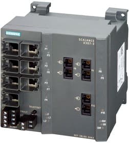 Промышленный коммутатор Siemens SCALANCE X307-3 6GK5307-3BL10-2AA3, управляемый, 7 портов 10/100 Мбит/с RJ45, 3 порта 1000 Мбит/с SC многомодовый, питание 24 В DC