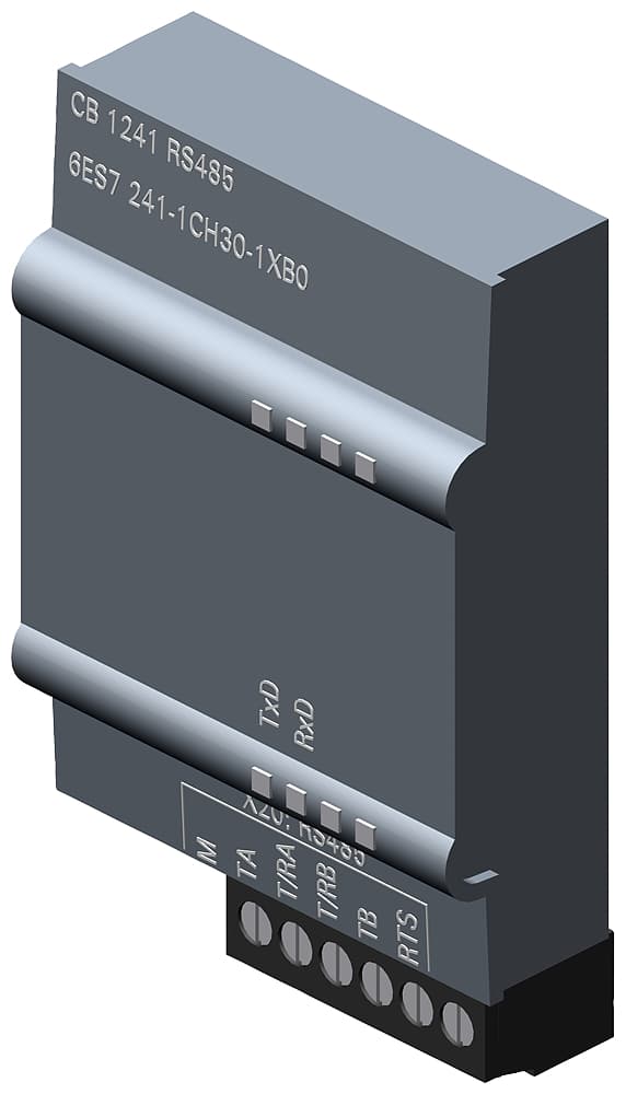 Коммуникационный модуль Siemens 6ES7241-1CH30-1XB0, SIMATIC S7-1200 CB 1241, интерфейс RS485, поддержка протоколов Freeport, ASCII, Modbus RTU Master/Slave, USS