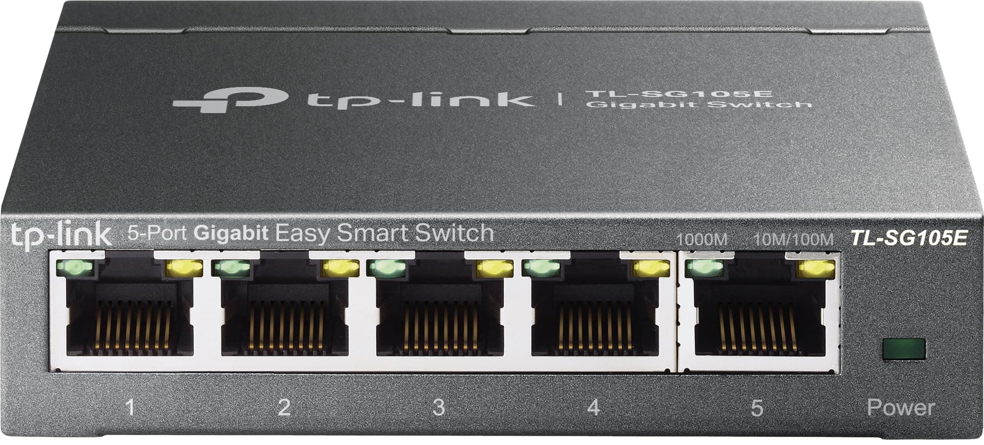 Коммутатор TP-Link TL-SG105E, 5 портов 10/100/1000 Мбит/с, металлический корпус, управление через веб-интерфейс и утилиту